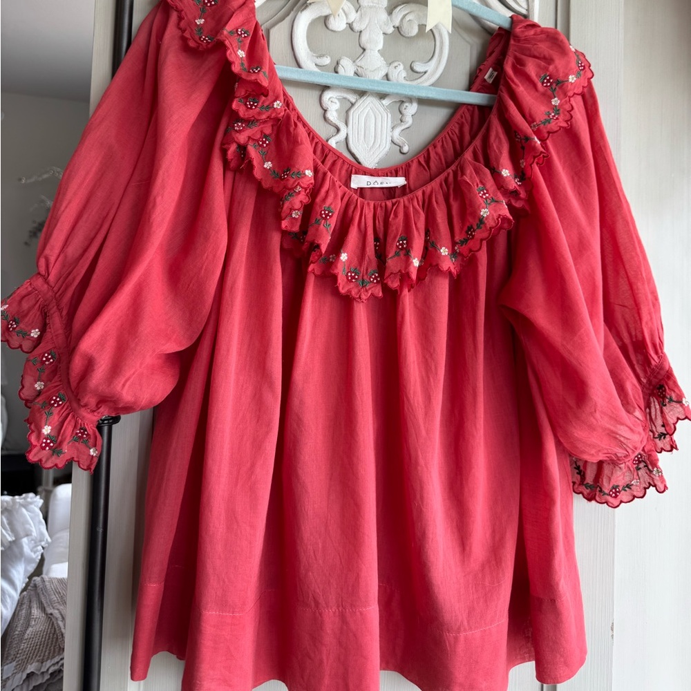 DOÉN CHATEAU 🌺 “Blouse” was hemmed from a Chateau Slip, RARE, Size M